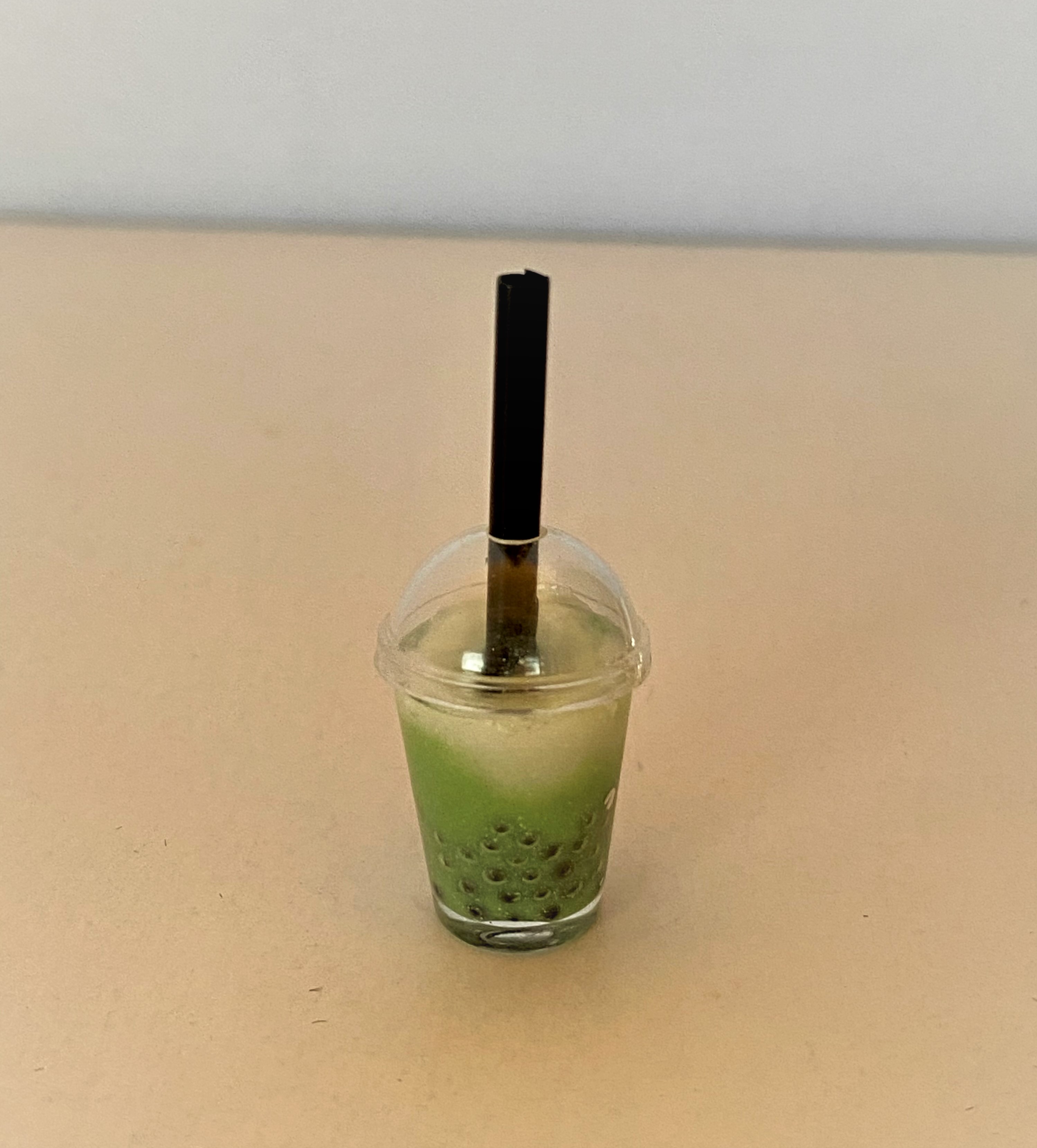 Miniature Green Boba Tea - Click Image to Close
